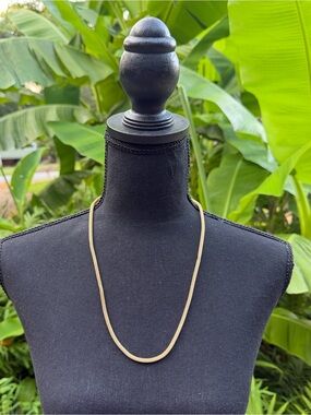 Vintage Gold Tone Woven Popcorn Mesh Chain Necklace – Statement Costume Jewelry